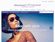 Tablet Screenshot of illuminataeyewear.com